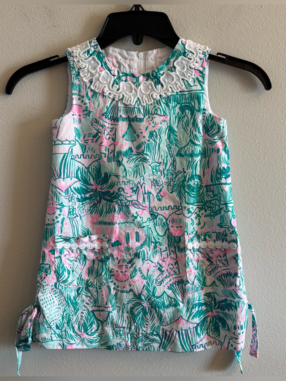 Lilly Pulitzer Girls Shift Dress in Bright Agate Green Size 3 Beach Summer